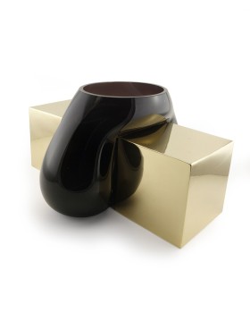 VASE PRESSE-GREY MARBRE