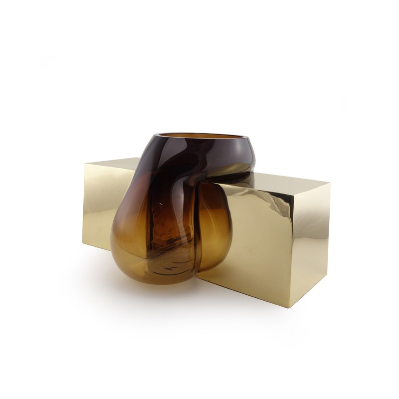 VASE PRESSE-GREY MARBRE