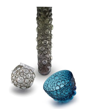 CHAMPAGNE - Blown Glass Vase - SILVER