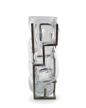 BRUTALIST - Vase en Verre Soufflé - SILVER