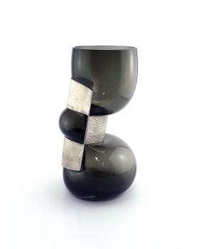 EGO -Vase en Verre Soufflé - SILVER
